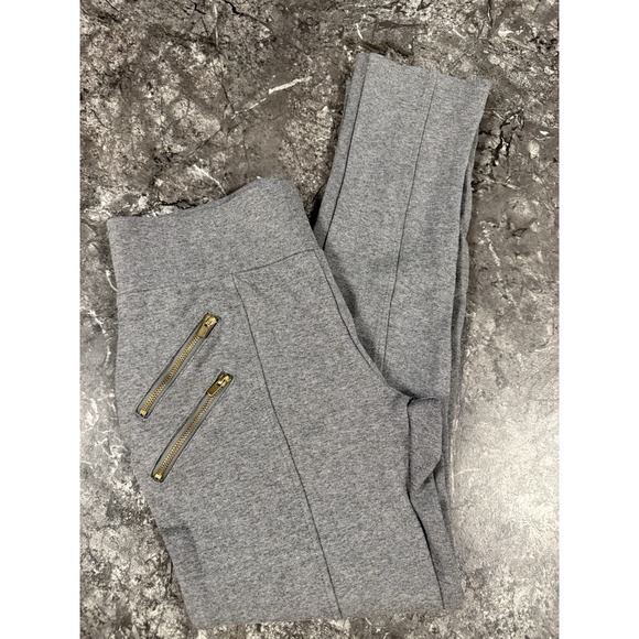 Ci Sono Pants - Ci‎ Sono Womens Straight Fit Stretch Pants Gold Double Zip Accent Gray Sz M